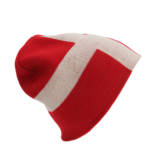 Gorro de malha da Universal Textiles com estampa da bandeira da Dinamarca