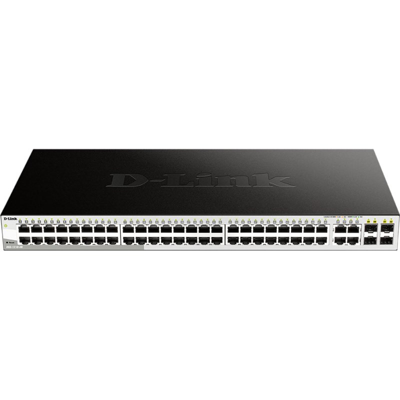 D-Link DGS-1210-48 commutateur réseau Géré L2 Gigabit Ethernet (10/100/1000) 1U Noir