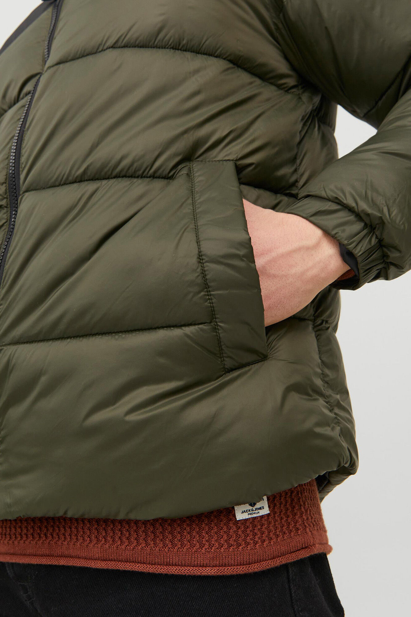 Jaqueta puffer color block