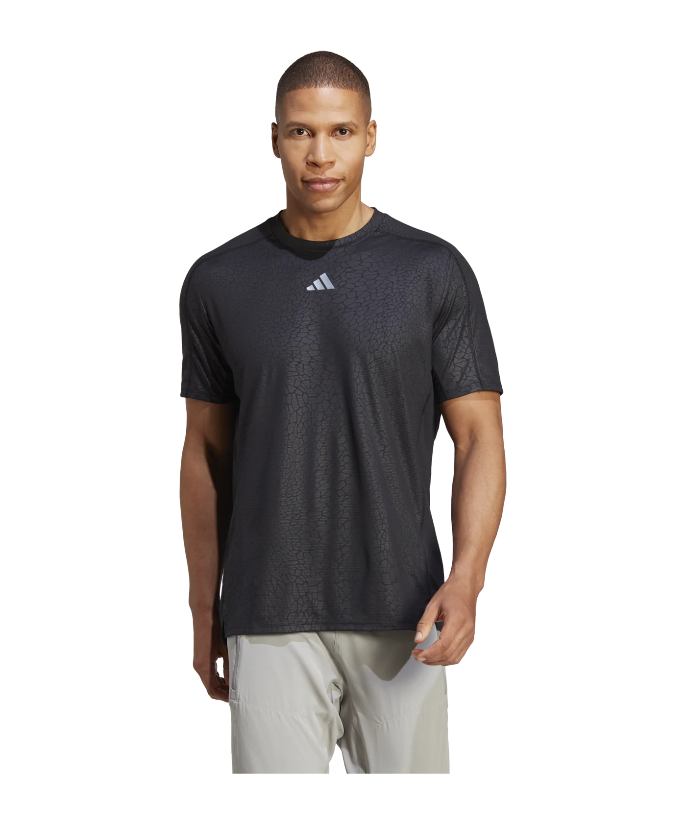 adidas Workout T-Shirt Schwarz Silber