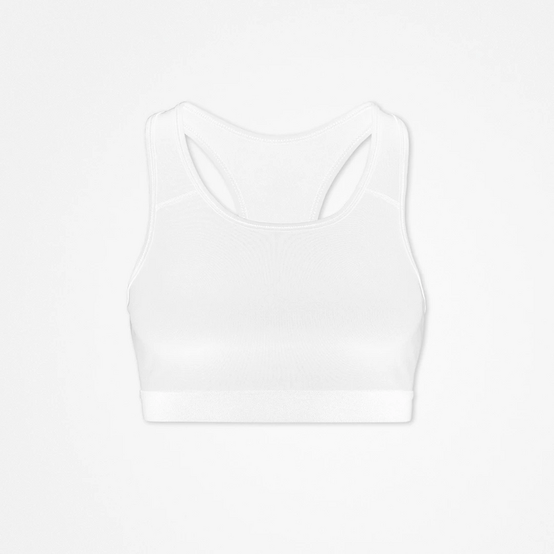 Sport-BH aus recyceltem Polyester Weiß