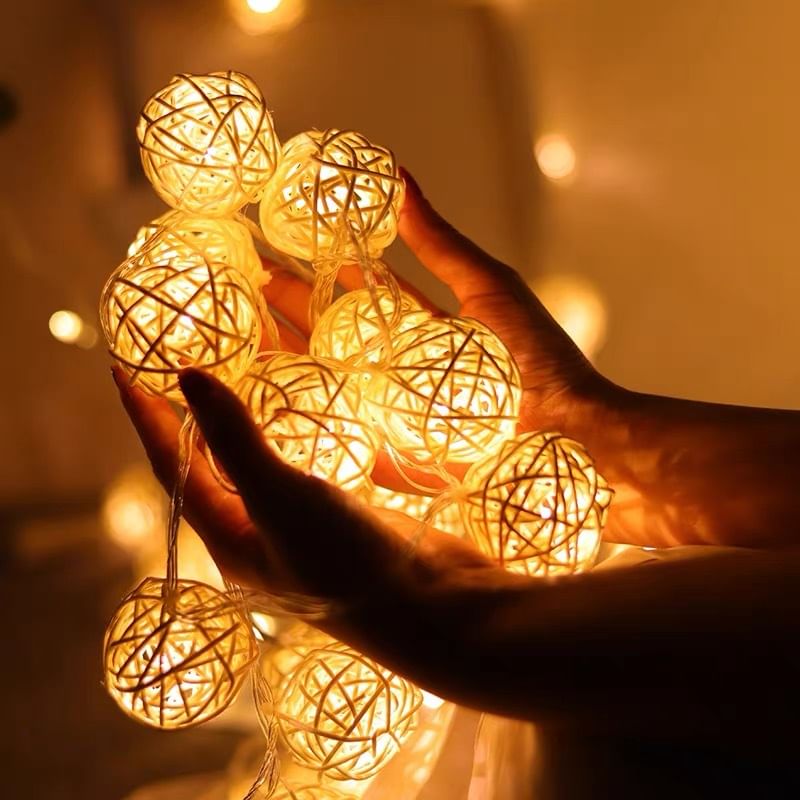HOMTEC - USB-rotan lichtsnoer (verschillende ontwerpen)