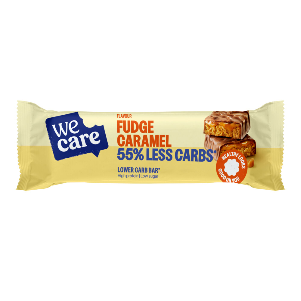 10x WeCare Lower Carb Bar Fudge Caramel60 gr