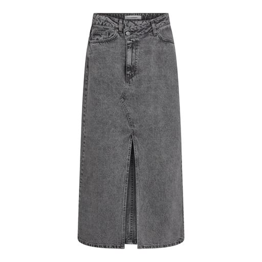 Co'Couture Vika Slit Nederdel, Mid Grey, XL