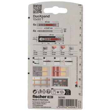 Fischer DuoXpand constructieplug 10x80 mm 4 stuks