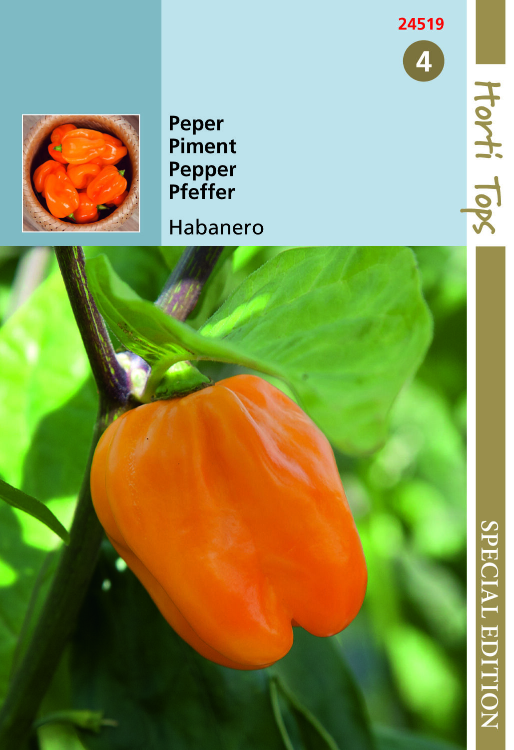 Hortitops Peper Habanero Capsicum chinense - Groentezaden