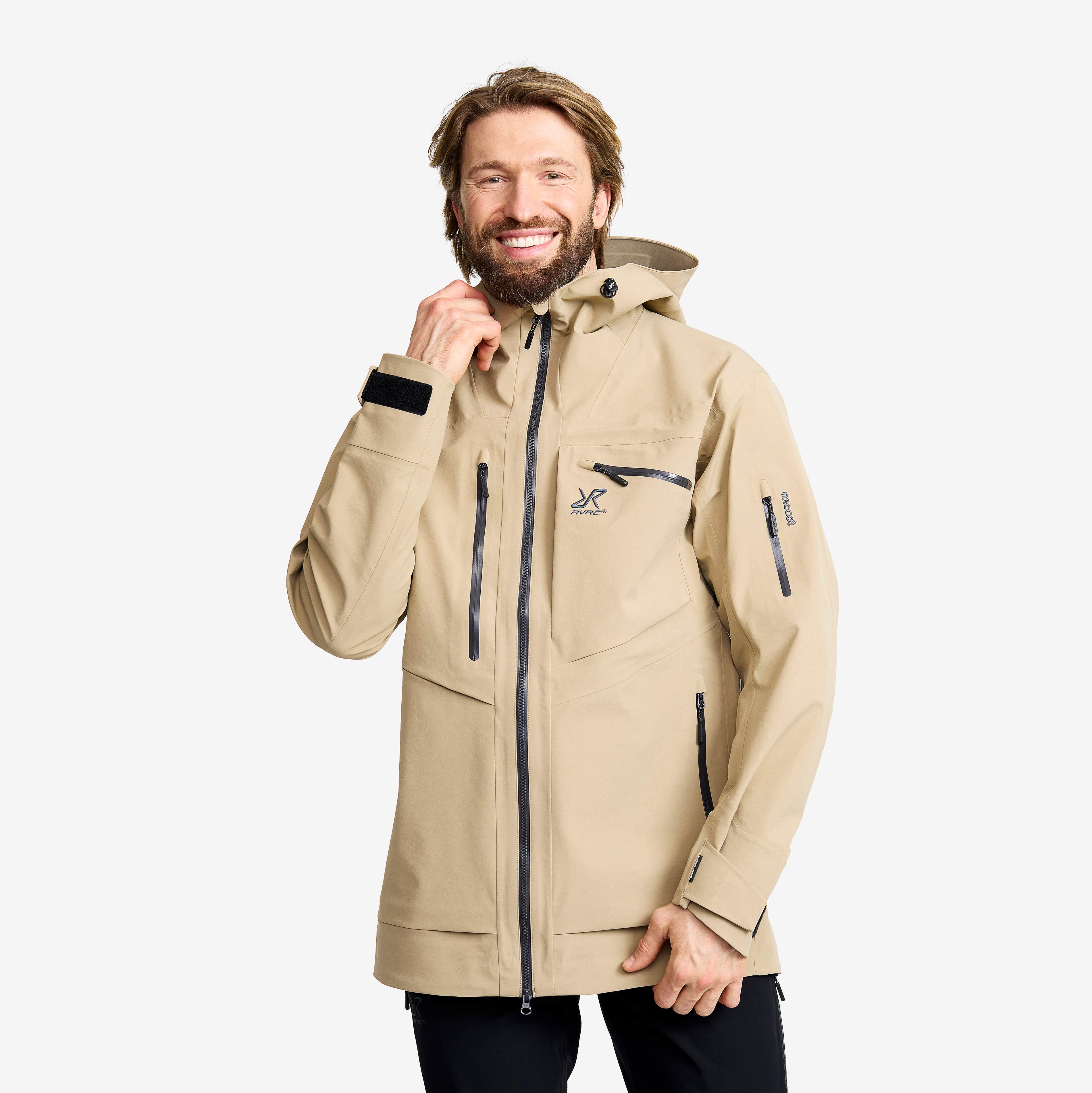 Cyclone Long 3L Jacket Herre Khaki