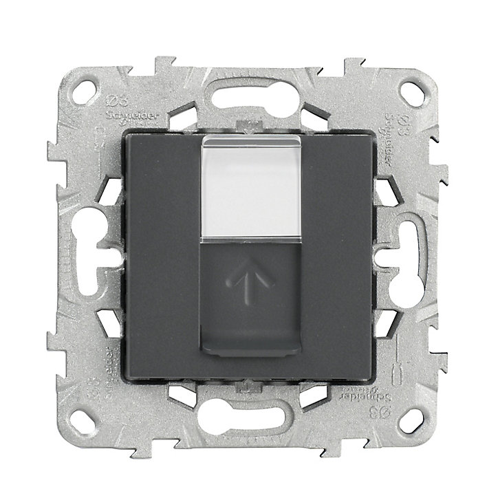 Mécanisme pour prise RJ45 CAT6 Schneider Electric Unica Déco anthracite