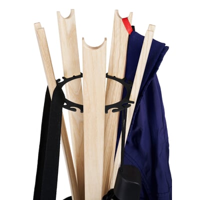 Garderobe Bengel, Natur / RAL 7021 Schwarzgrau