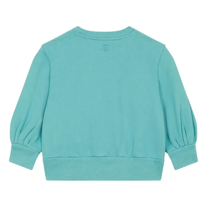 SMALLABLE BASICS Sweat Fille Boxy Molleton Bio | Vert Menthe