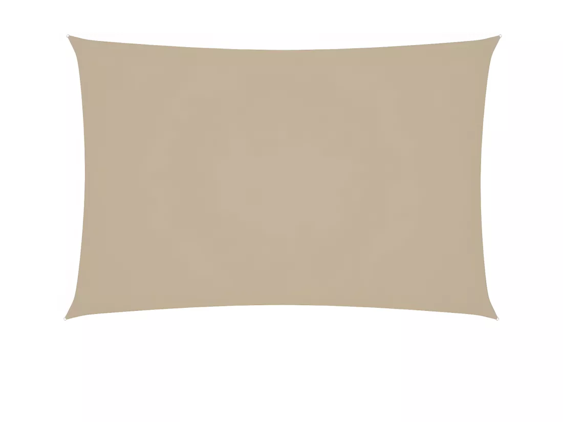 Voile d'ombrage en tissu Oxford rectangulaire 2x4 m Beige