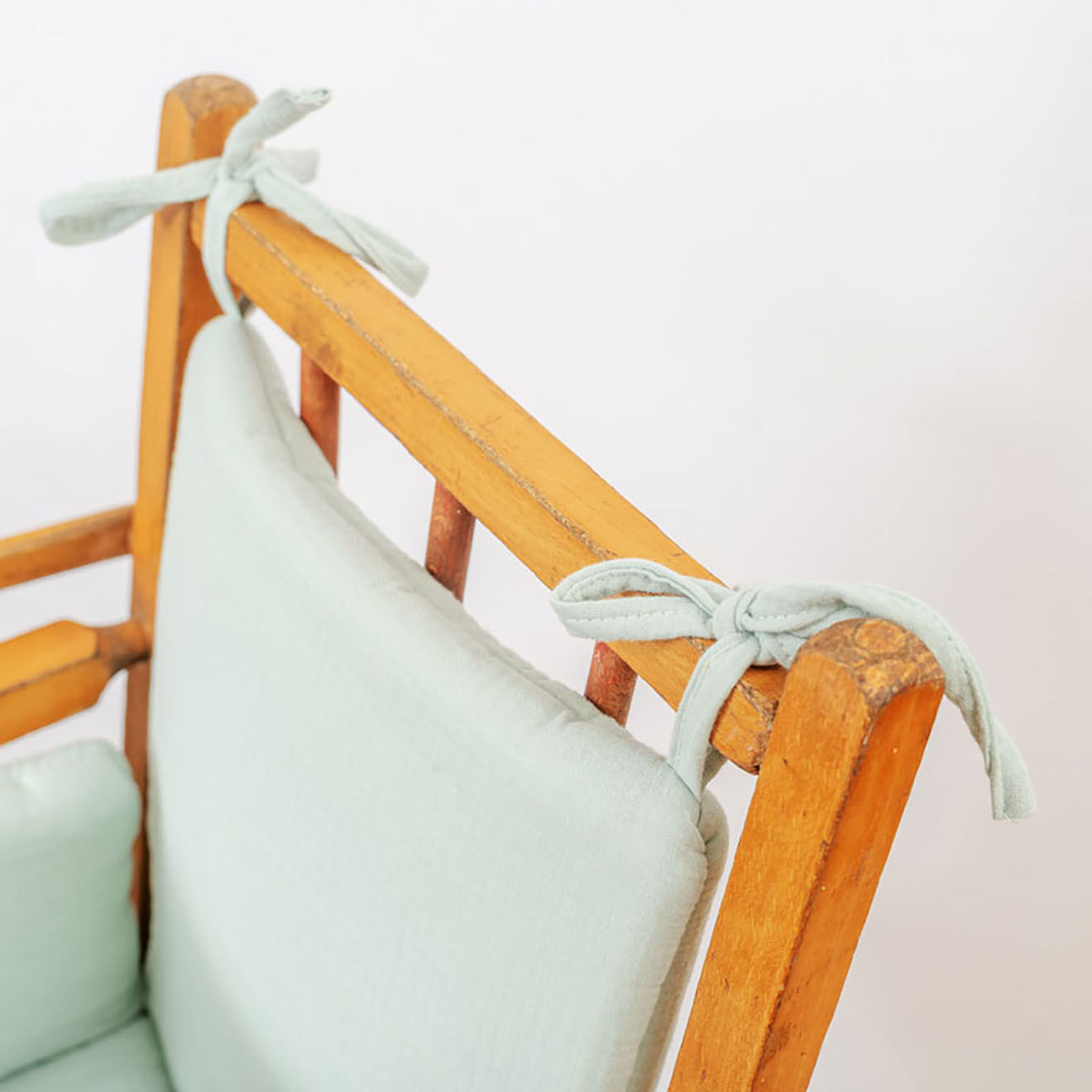 Papate Coussin de Chaise Haute en Coton Bio vert - 31x16x27 cm