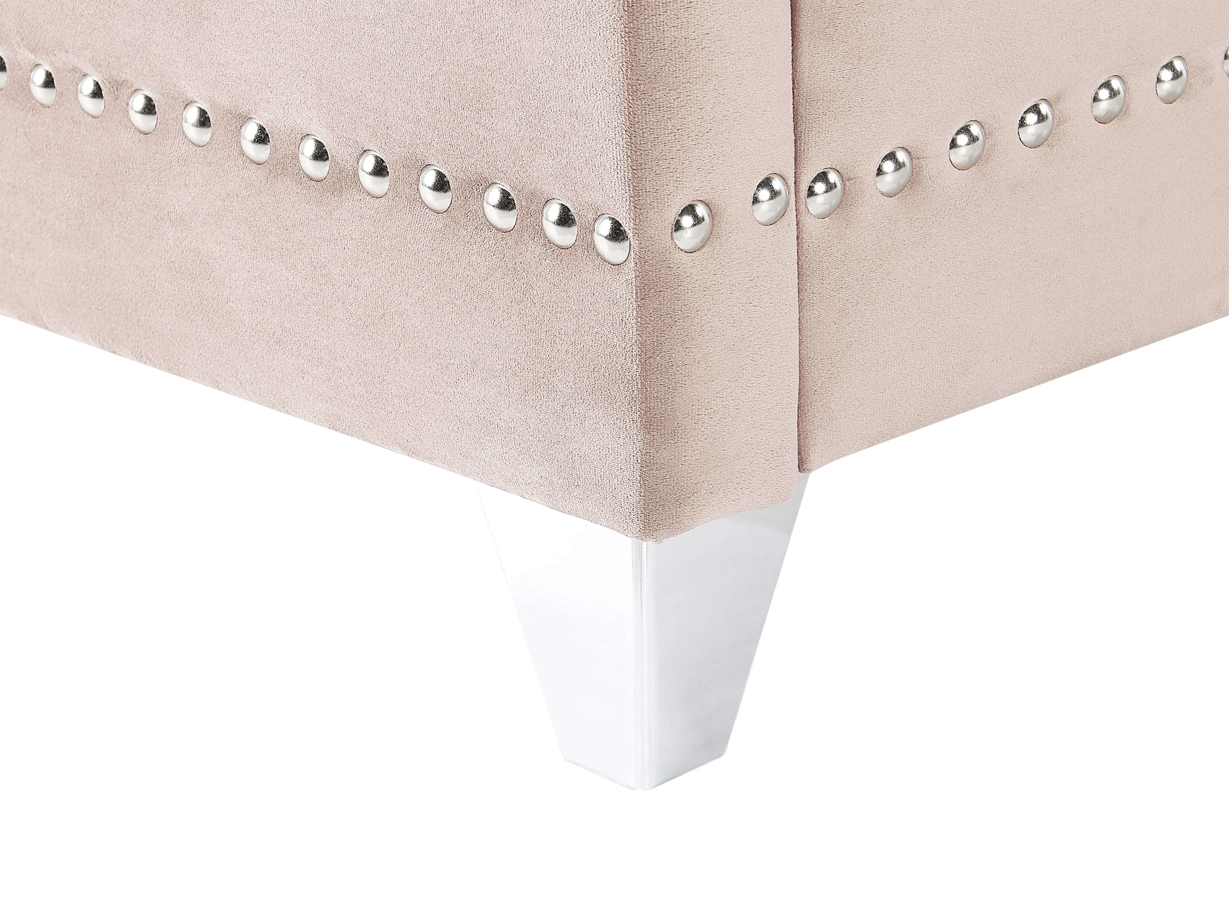 Bed Fluweel AYETTE 180 x 200 cm Pastelroze