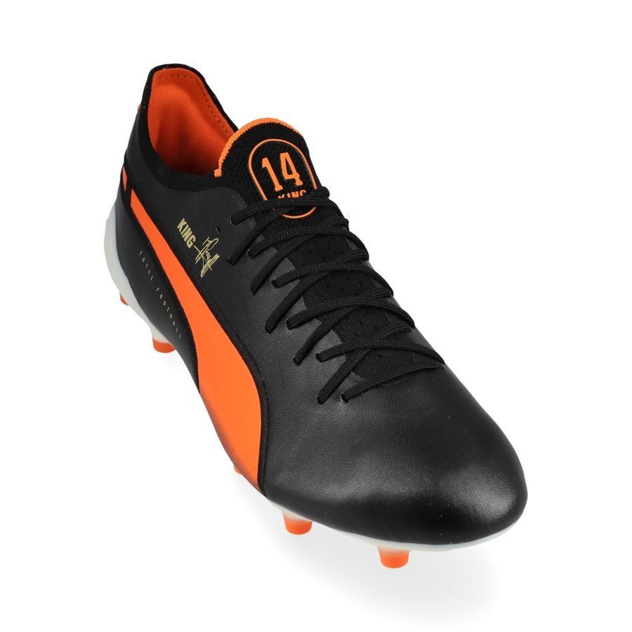 PUMA King Ultimate Cruyff FG/AG Legends - Noir/Blanc/Orange/Doré/Frosted Ivory ÉDITION LIMITÉE