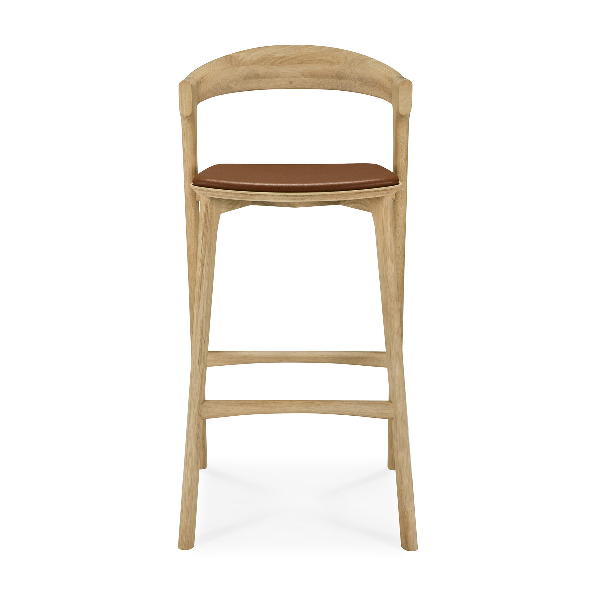 Barstoel Bok gelakt eiken/cognac 76