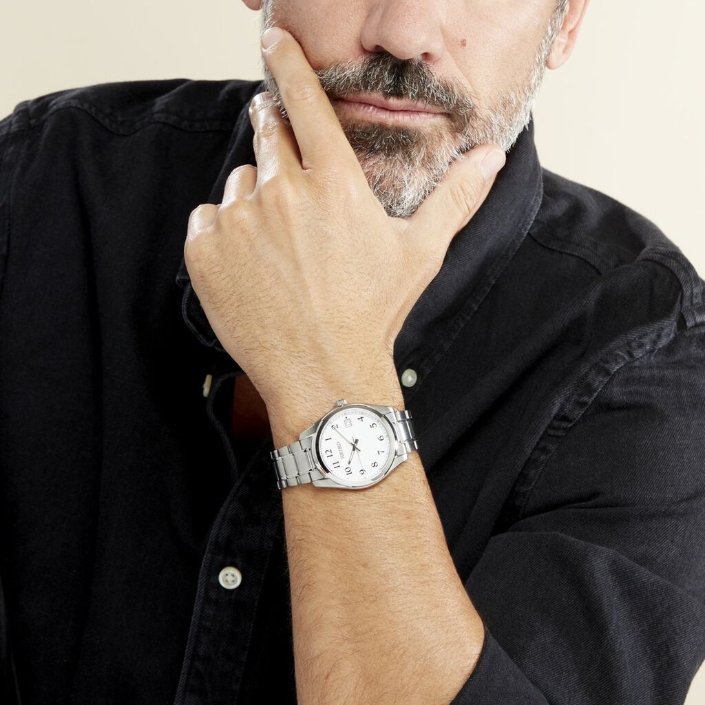 Montre Seiko Classique Blanc