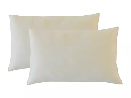 OLYMPE LITERIE | Lot de 2 oreillers 30x50 cm FLOCONS | Mémoire de forme