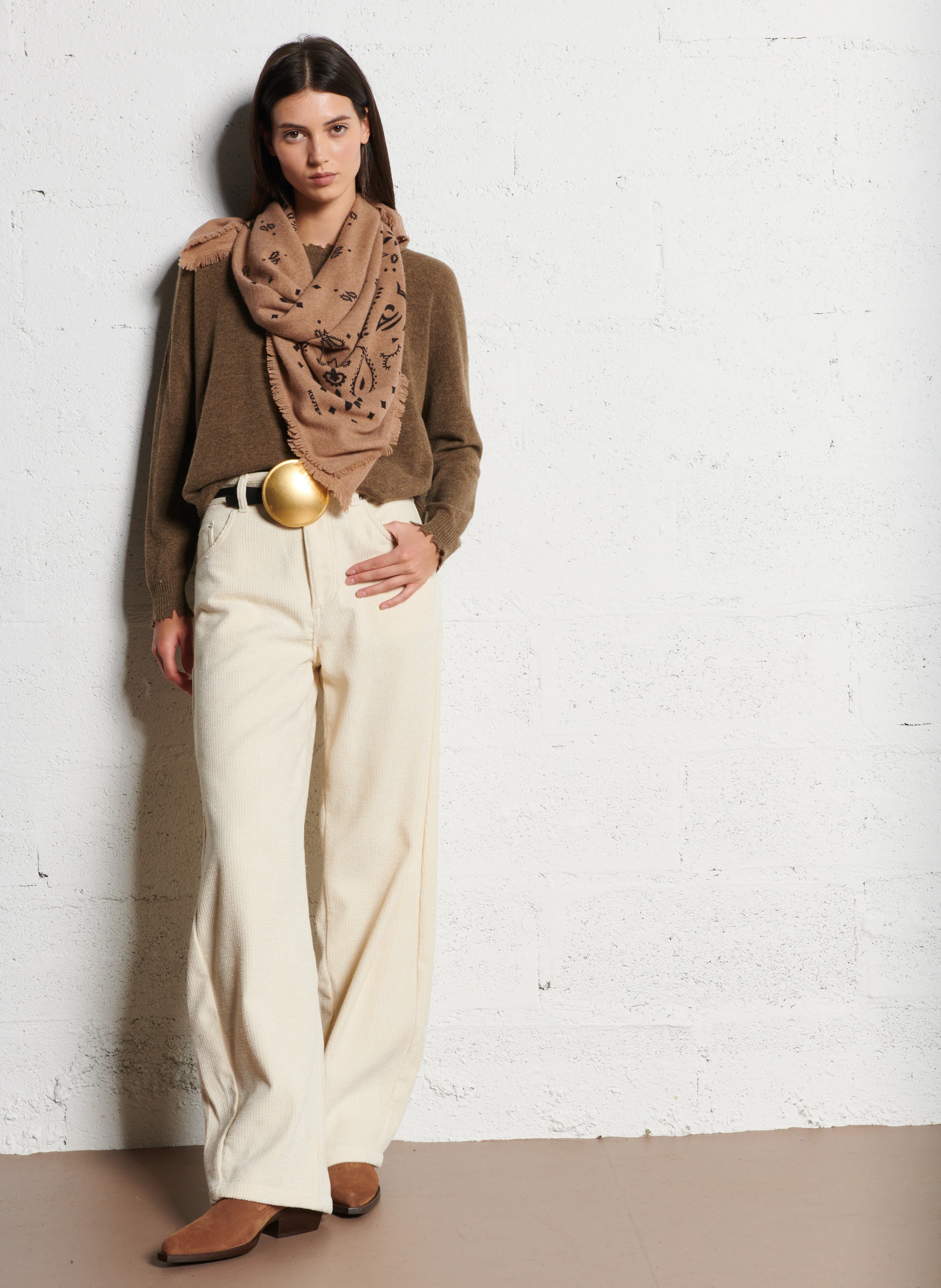 MELA - Pull oversize en cachemire maillé | Vert