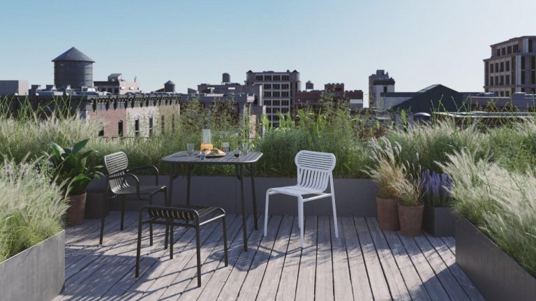 Petite Friture Week-end tuintafel 85x85 zwart
