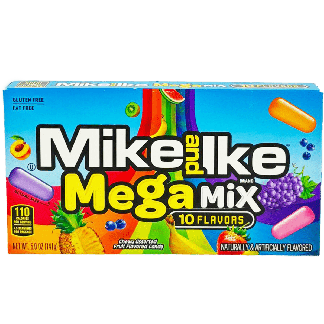Mike And Ike Mega Mix met Diverse Fruitsmaken 141g