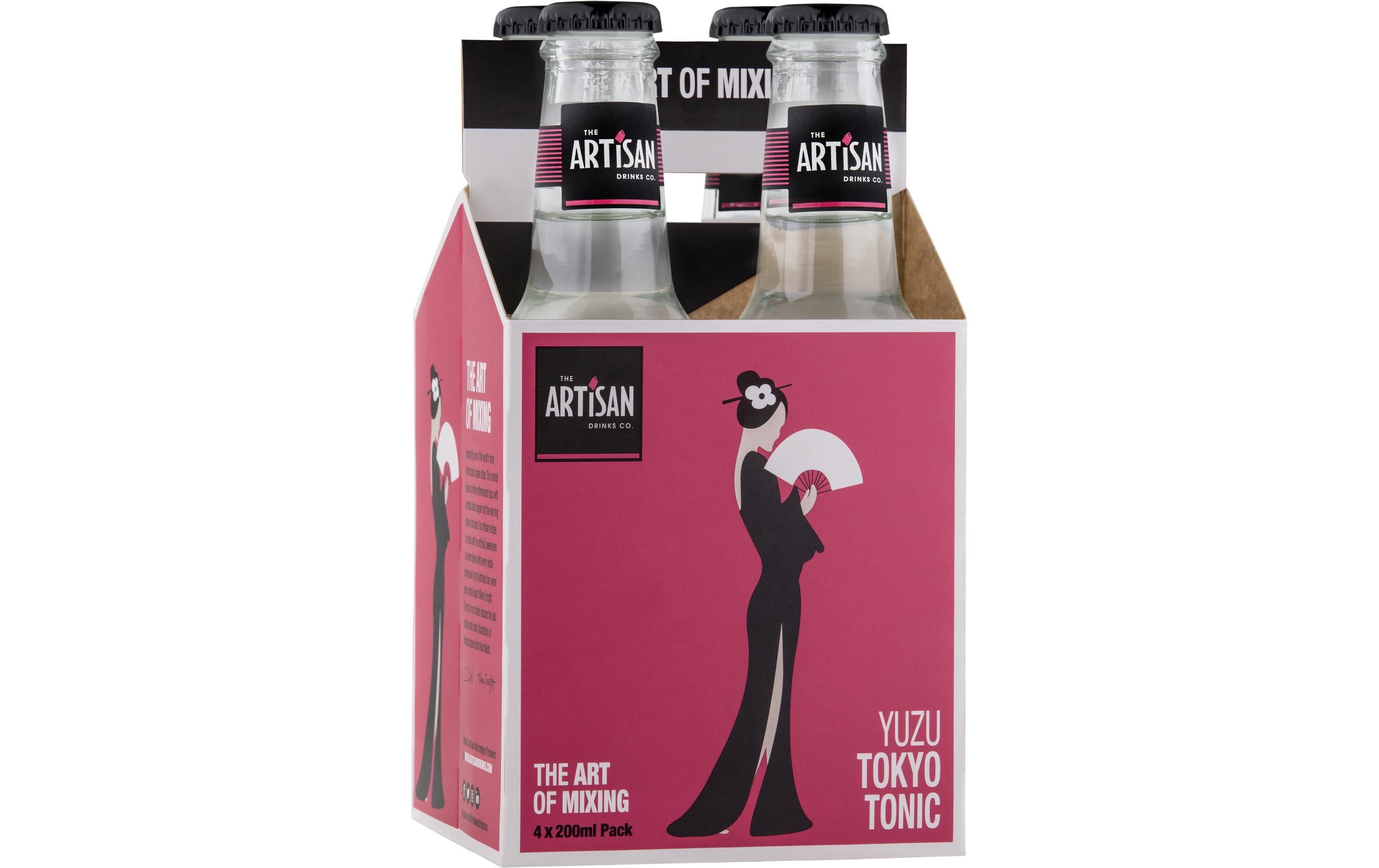 Soft-Drinks Yuzu Tokyo Tonic 4 x 0.2 lChinin- und kohlensäurehaltiges Erfrischungsgetränk