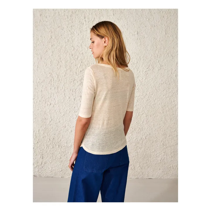 Bellerose T-shirt Seas Lin - Collection Femme  | Ecru