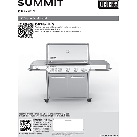 Weber Summit e, sort gasgrill