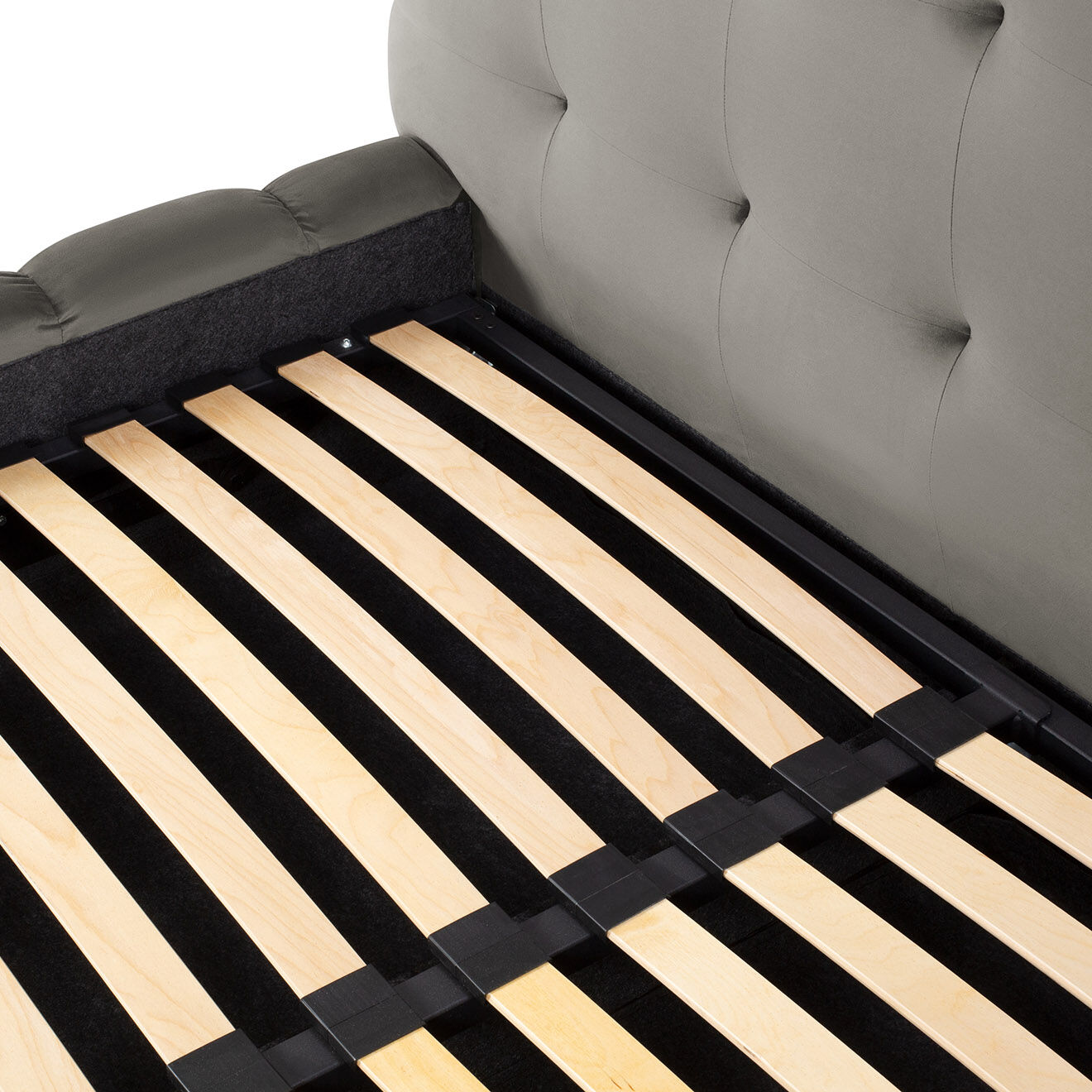 Cosmopolitan Design Lit avec coffre de rangement Bali Velours gris clair - 180x200 cm