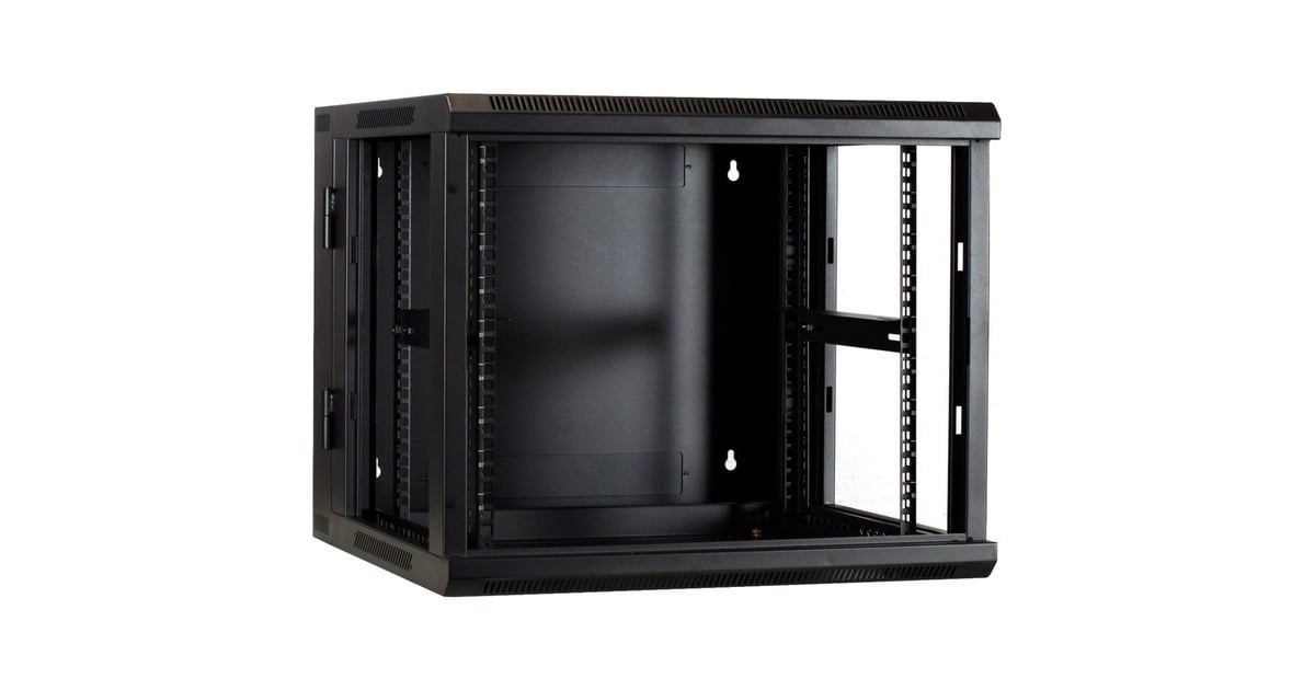 DSI9U wandkast (kantelbaar) met glazen deur- DS6609-DOUBLE server rack  (Zwart, 600 x 600 x 500mm)