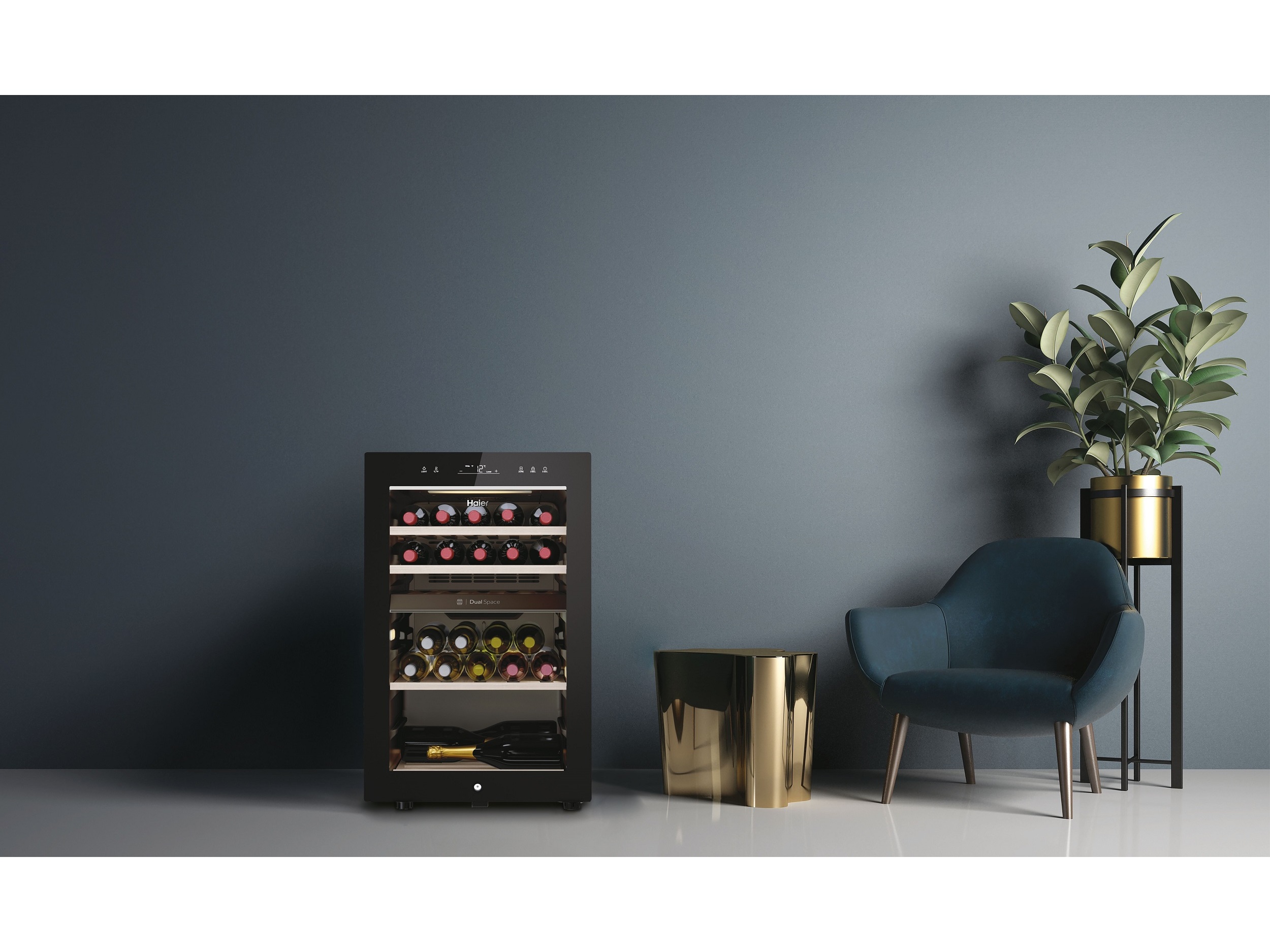 CAVE DE VINHOS HAIER HWS42GDAU1 GREY 42 GARRAFAS