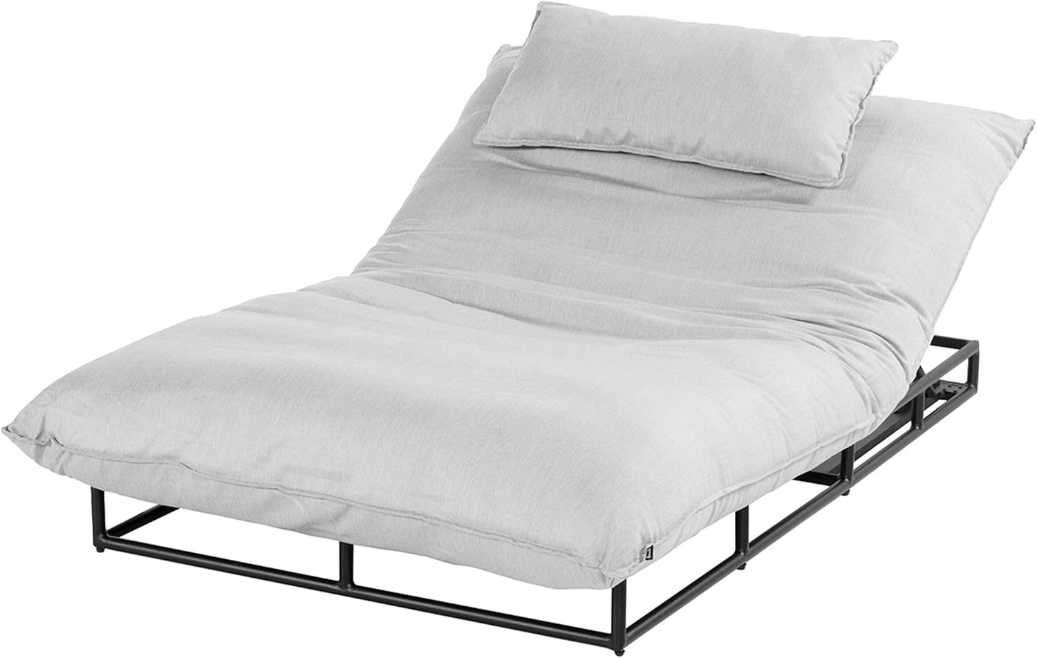 Hartman Emma Loungeliege, schwarz/marmor, Alu/Sunbrella, 196x125x41 cm, Rückenlehne verstellbar
