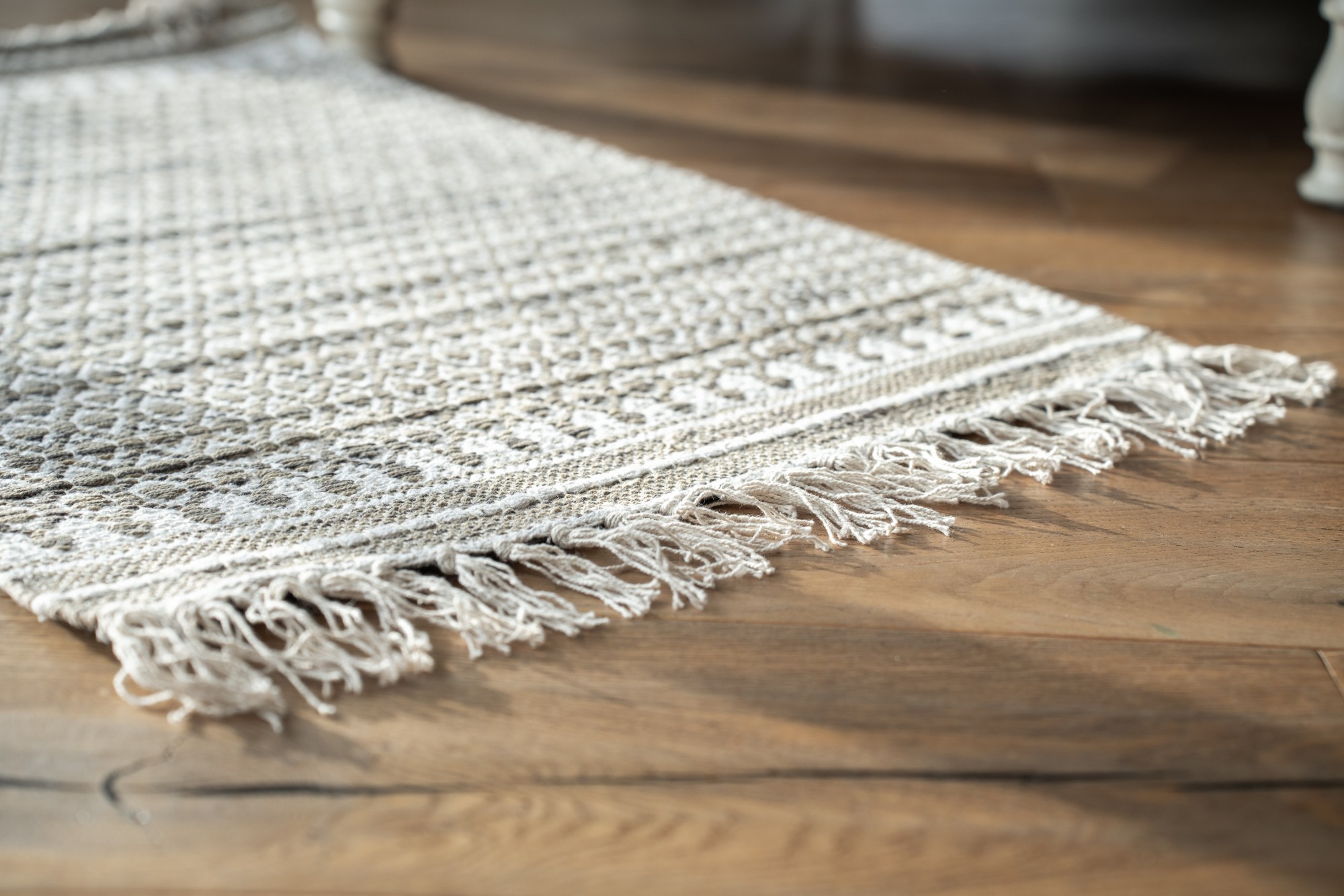 Mini-Rug 'Tir', braun-weiß, T 60 cm, B 90 cm von fischer's lagerhaus