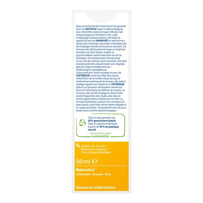 NIVEA SUN Gezichtszonnecrème Anti-Age & Anti-Pigmentvlekken SPF 50 50 ML