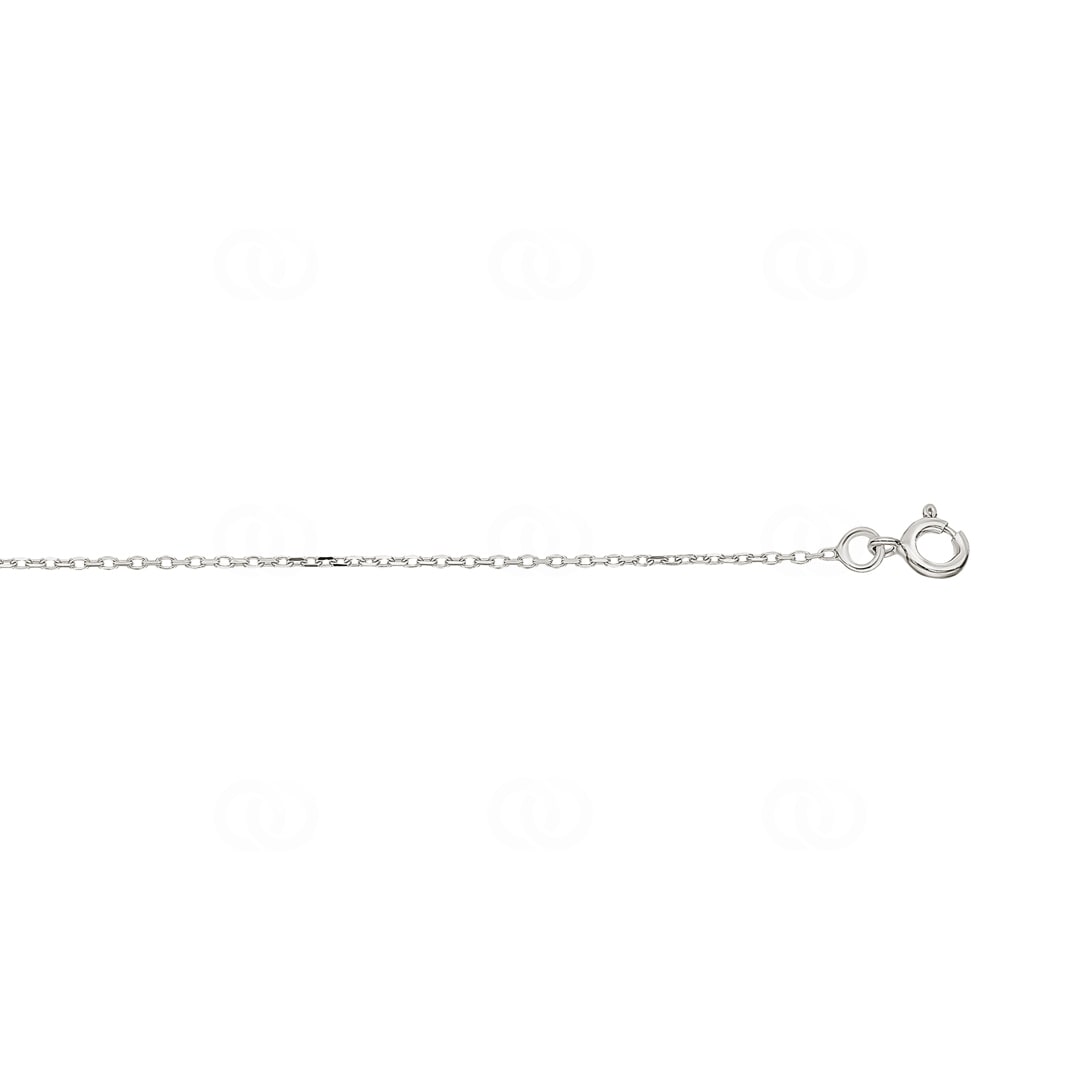 Fusskette 925 Silber rhodiniert mit Zirkonia blau 26cm