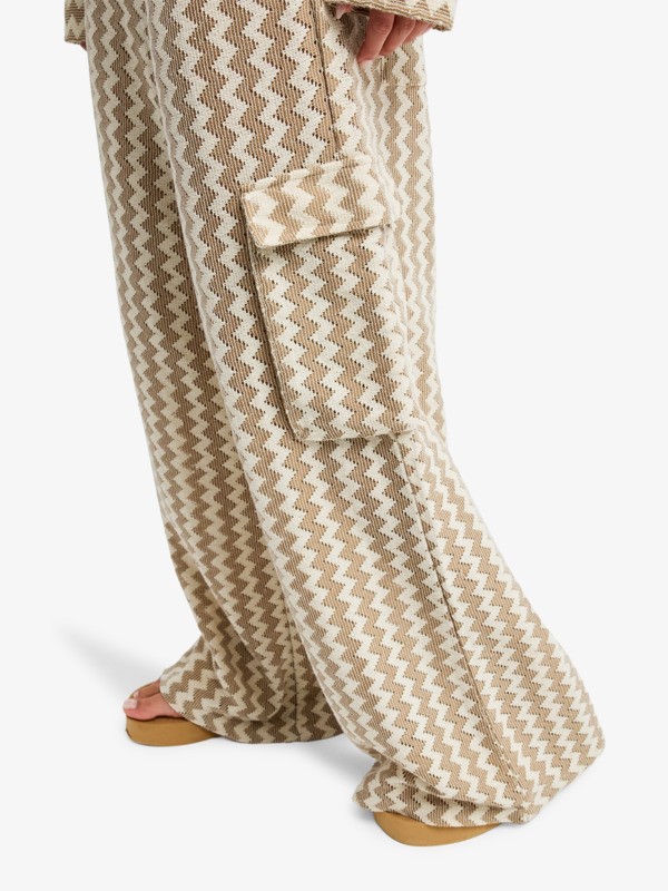 Charm The Snake Pantalon taille élastique Marron Femme