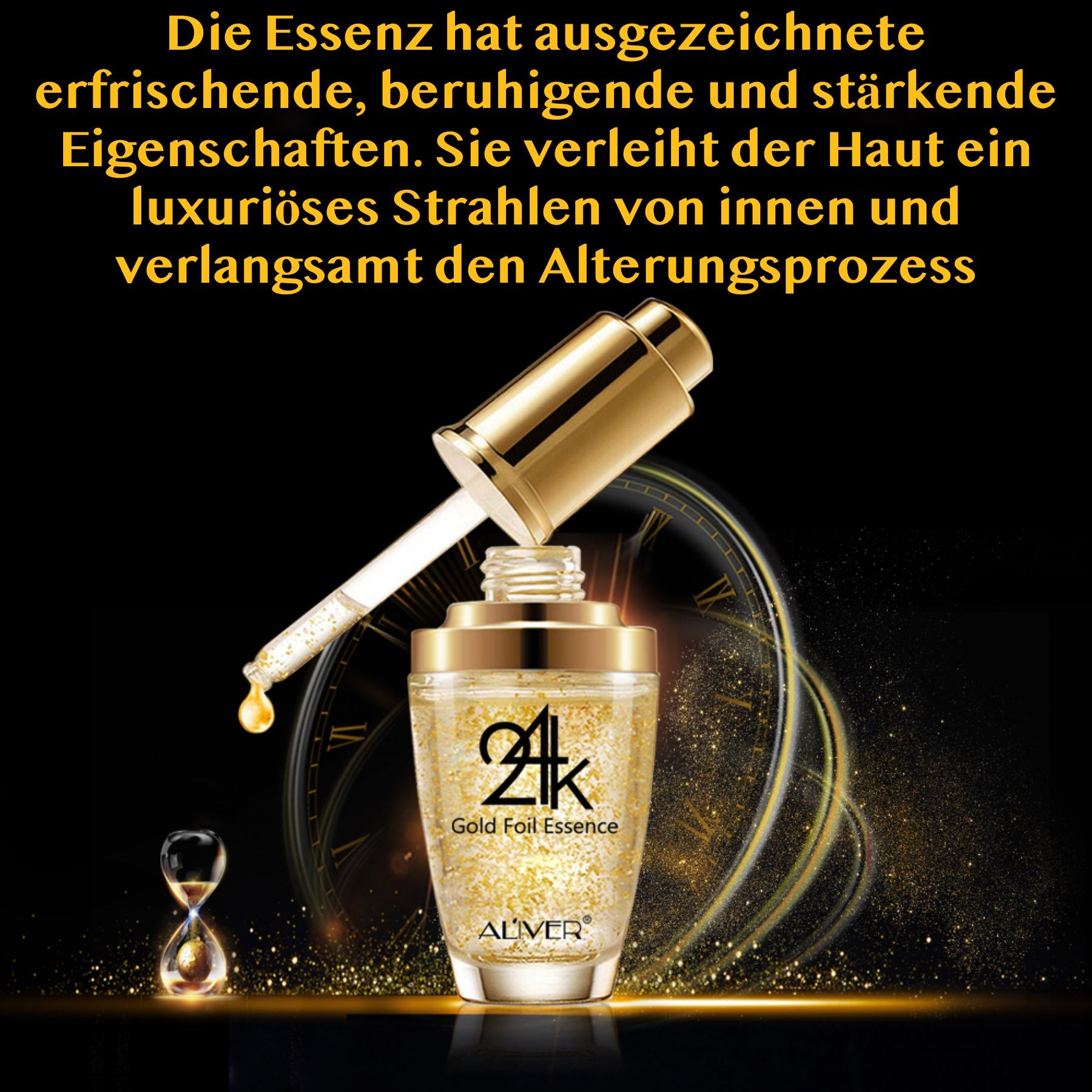 ALIVER Gesichtspflege Set Crystal Gold Masken