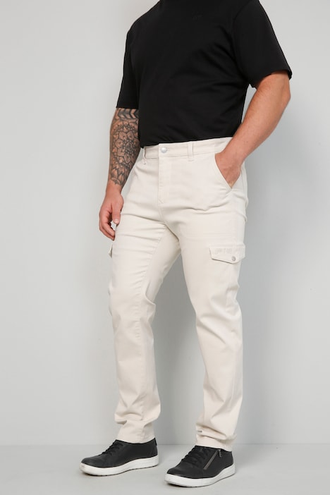 John F. Gee Cargohose, Slim Fit, Cargotaschen, Elastikbund, bis 35