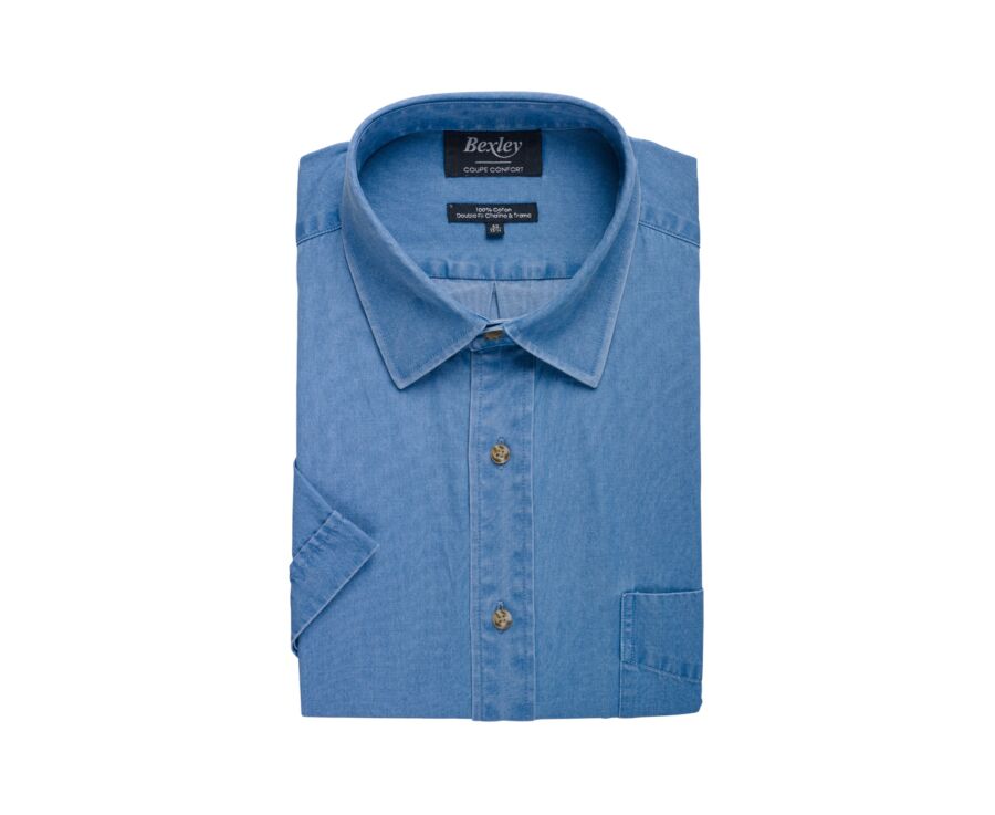 Chemise en jean manche courte Denim clair - JACQUIN MC