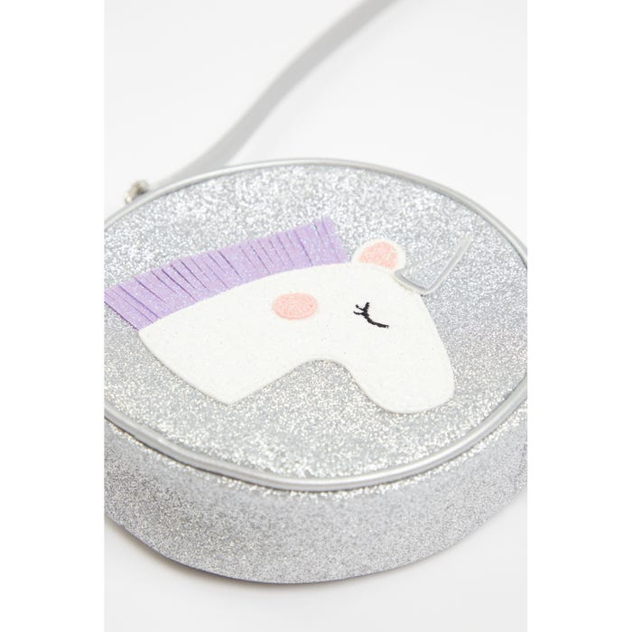Veritas-Kids schoudertas glitter eenhoorn