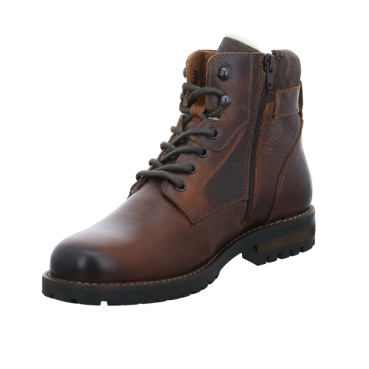 Winter-Boots Braun Leder