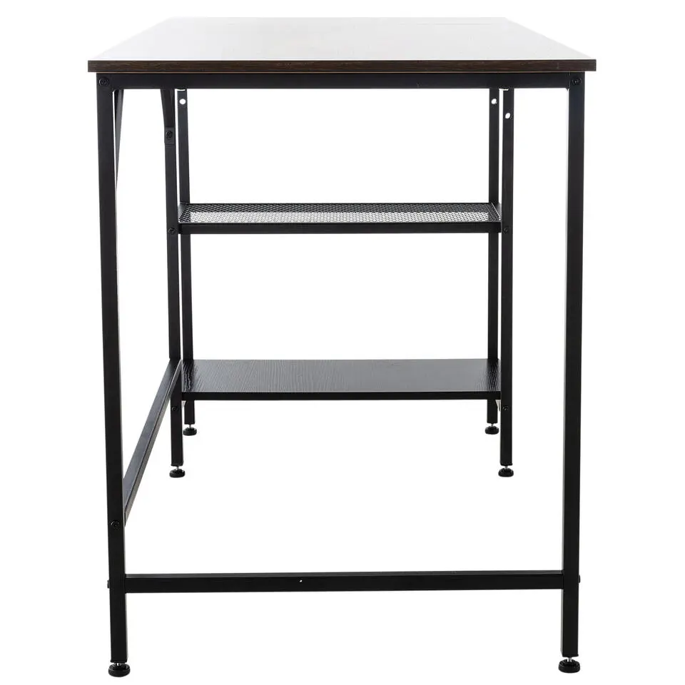 CLP Bureau Oviedo 76x120x60 cm - zwart/bruin