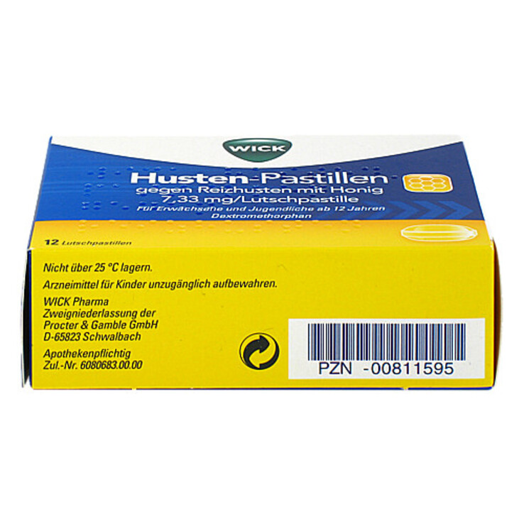WICK Husten Pastillen gegen Reizhusten, 12 St