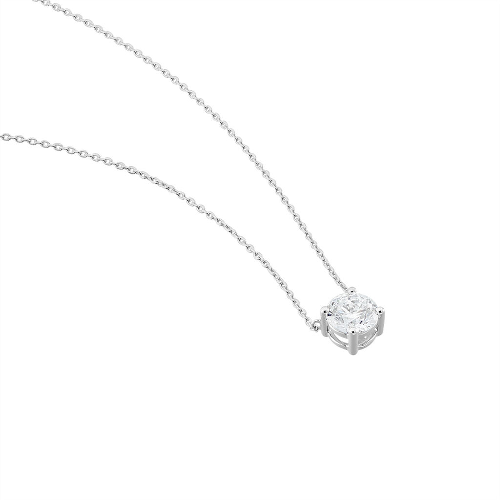 Collier Collection Aphrodite Or Blanc Diamant Synthetique