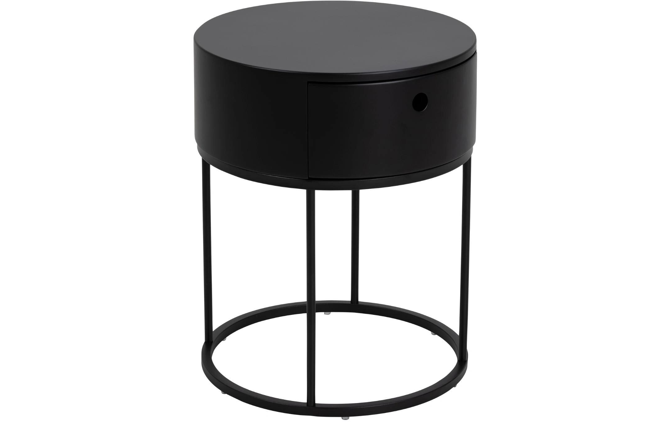 Nachttisch Polo Ø 40 x 51 cm, SchwarzNachtschrank