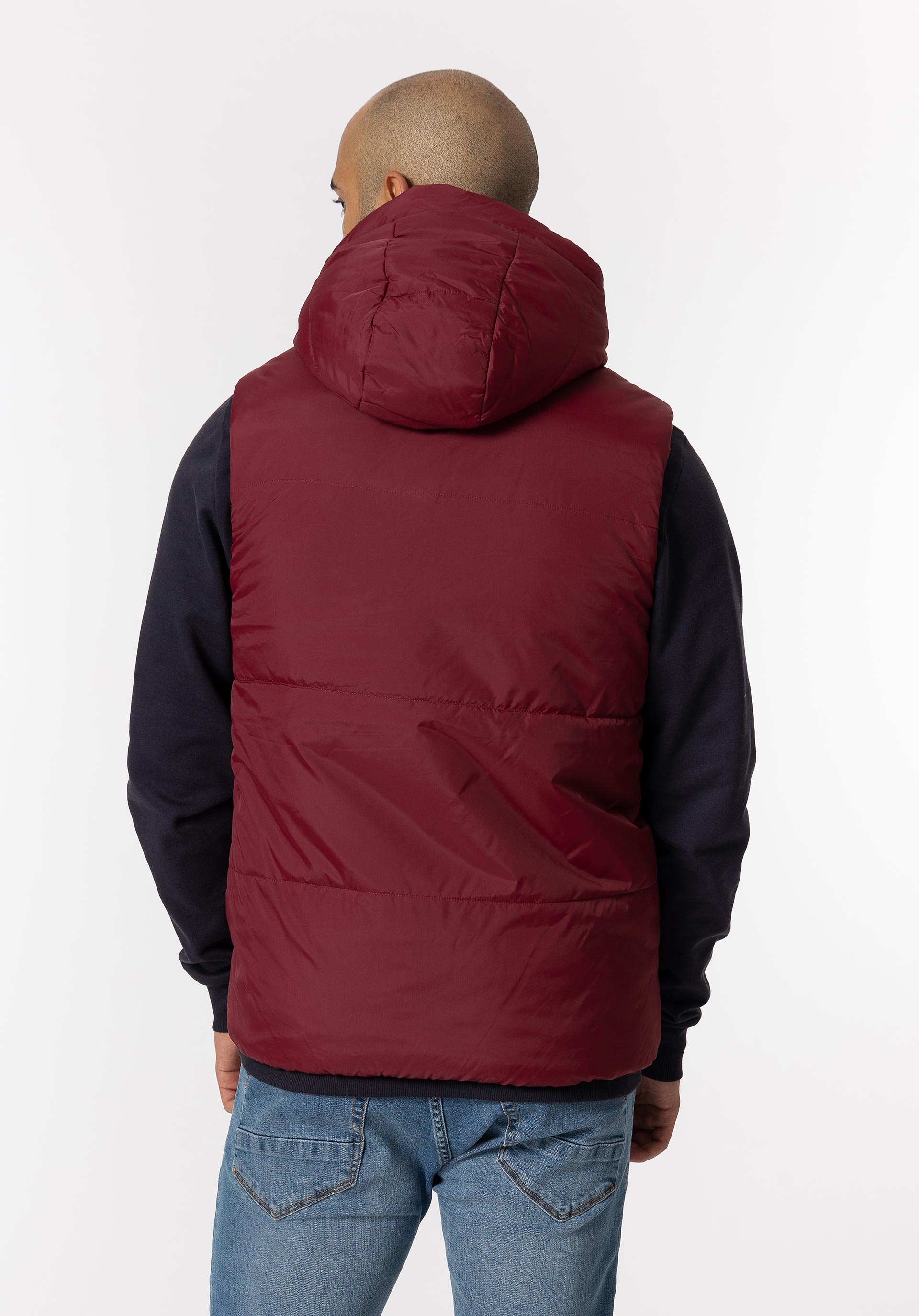 Colete Acolchoado com Capuz Reversível
