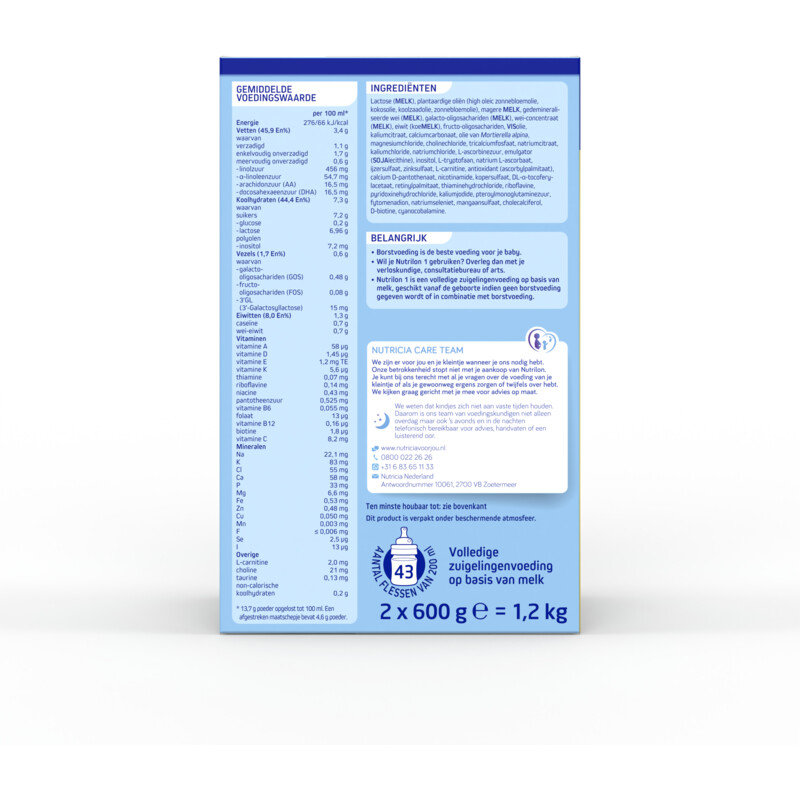 Nutrilon 1 volledige zuigelingenvoeding 0-6m