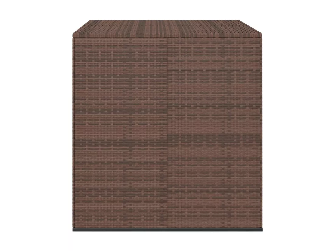 Prolenta Premium - Boîte à coussins de jardin Résine tressée 100x97,5x104cm Marron