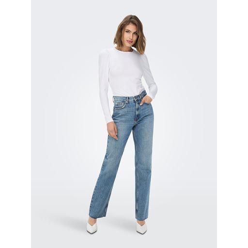 ONLY Riley Life Jeans, Medium Blue Denim, W28/L34