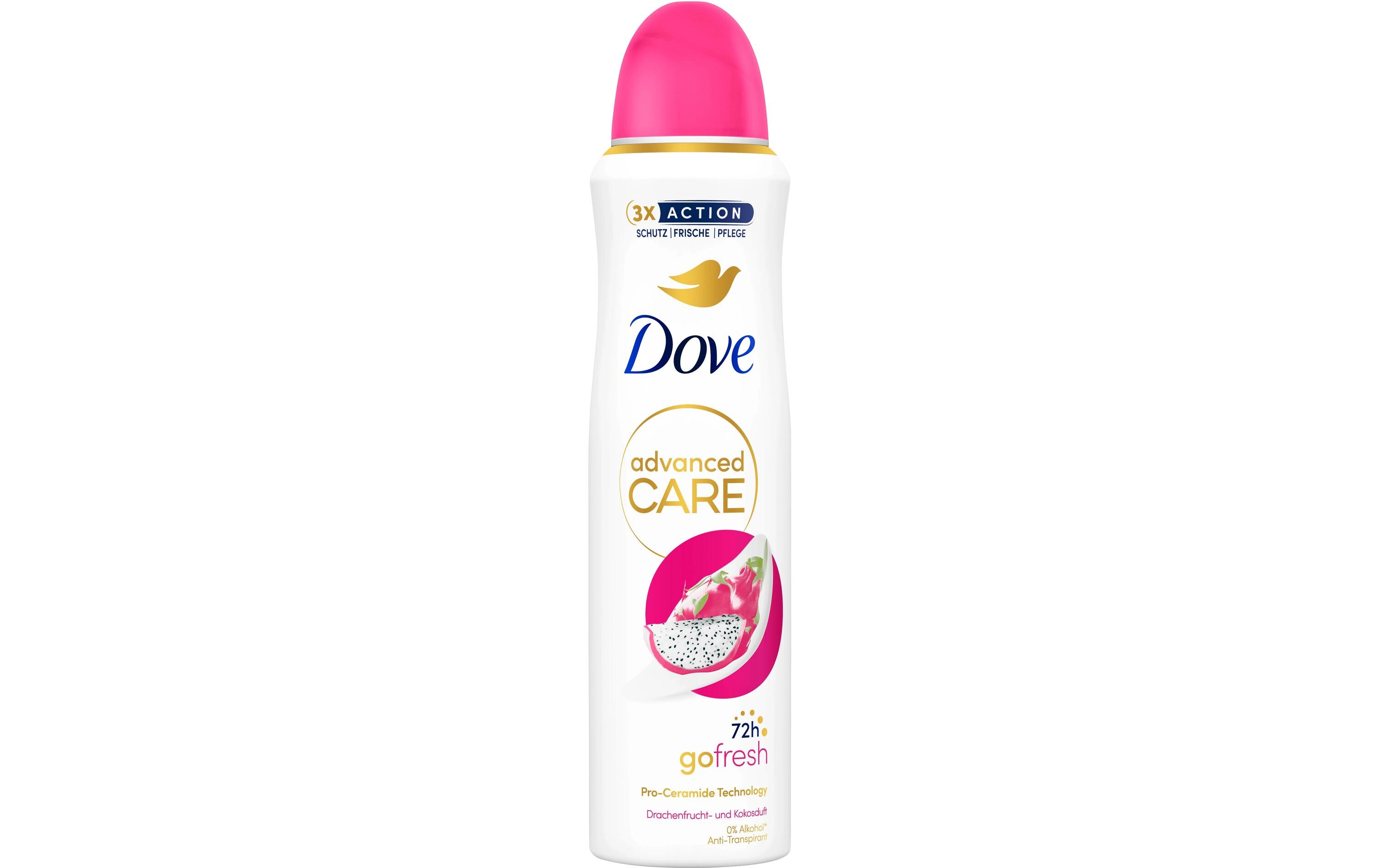 Deo Spray Advanced Care Dragonfruit 150 mlAntitranspirant Deo-Spray Drachenfrucht- und Kokosduft