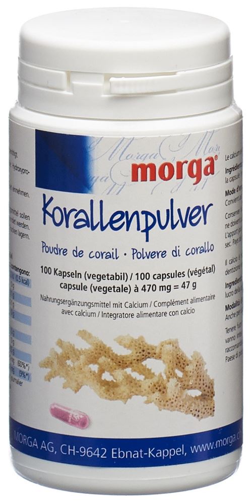 MORGA Korallenpulver Vegicaps<br>100 Stück, Kapsel